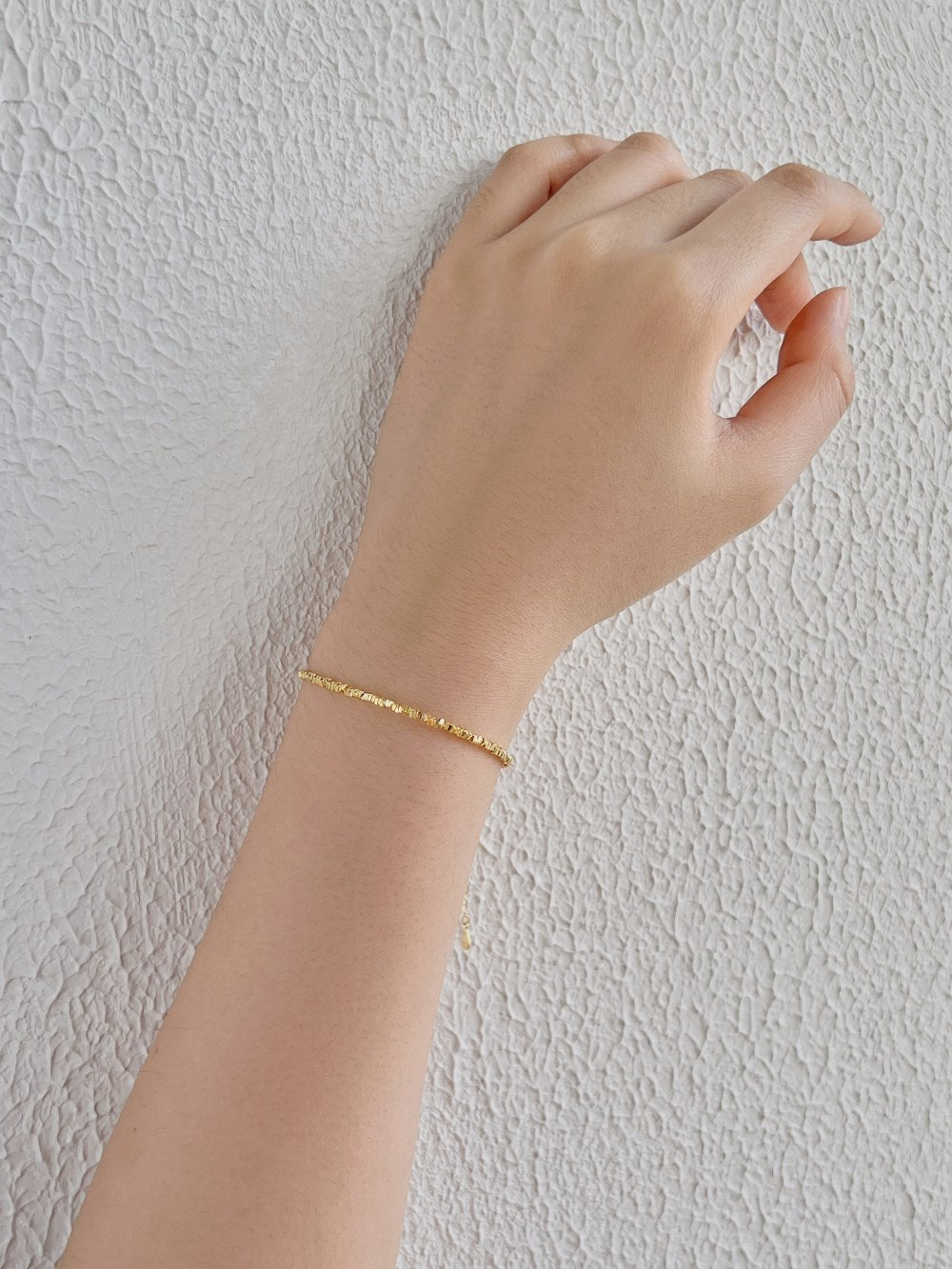 Anyco Bracelet Trendy Minimalist Design 925 Sterling Silver chain link 18K Gold Plated Beaded Bracelets Women-Bracelets-PEROZ Accessories