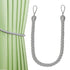 Anyhouz Curtain Tie Silver Braid Curtain Ropes Holder Tiebacks Room Accessories Hanging Rope Curtains Decoration-Curtain Tie-PEROZ Accessories