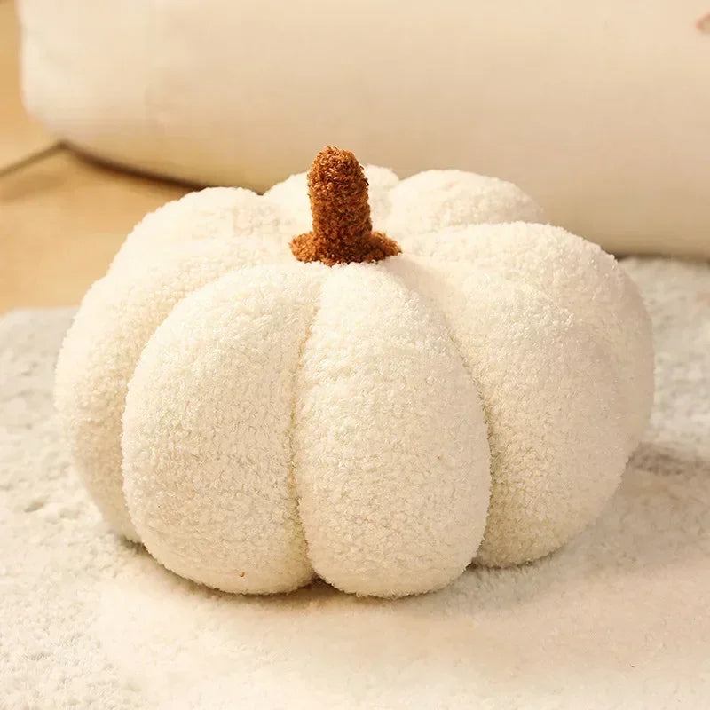 Anyhouz Throw Pillows White Lamb Fleece Pumpkin Plush Toys for Home Decor Throw Pillow Living Room Bedroom 20cm-Sleeping Pillow-PEROZ Accessories