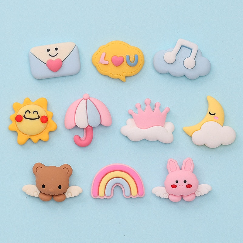 Anykidz 10pcs Weather Design Shoe Charm Accessories Jeans Clogs Pendant Pin Designer Ornament Jibbitz for Crocs-Shoe Charms-PEROZ Accessories