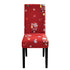 Anyhouz Chair Cover Red Santa Gift Snowman Design with Anti-Dirt and Elastic Material for Dining Room Kitchen Wedding Hotel Banquet Restaurant-Chair Cover-PEROZ Accessories