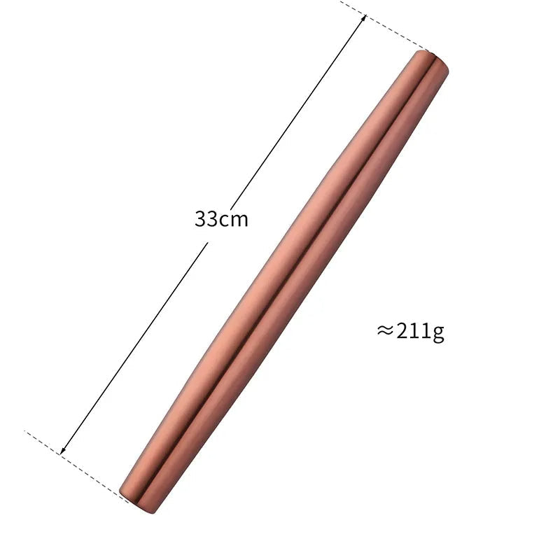 Anygleam New Rosegold Stainless Steel 1 Pc Stainless Steel Rolling Pin for Buffet and Restaurant Kitchenware-Kitchen Tools & Utensils-PEROZ Accessories