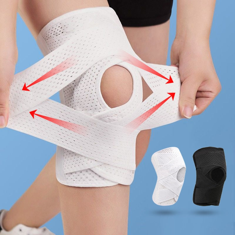 Anyfit 1PC Sports Kneepad 33-41cm Black Elastic Fitness Gear Knee Cushioning Padding Equipment Left Brace Protector-Exercise & Fitness-PEROZ Accessories