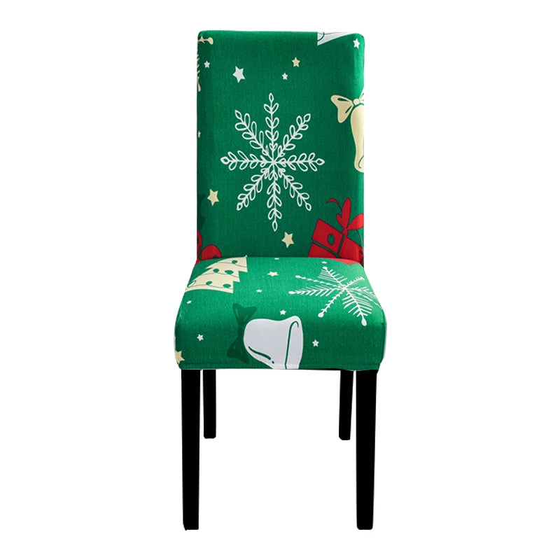 Anyhouz Chair Cover Green Big Leaf Snow Flakes Design with Anti-Dirt and Elastic Material for Dining Room Kitchen Wedding Hotel Banquet Restaurant-Chair Cover-PEROZ Accessories