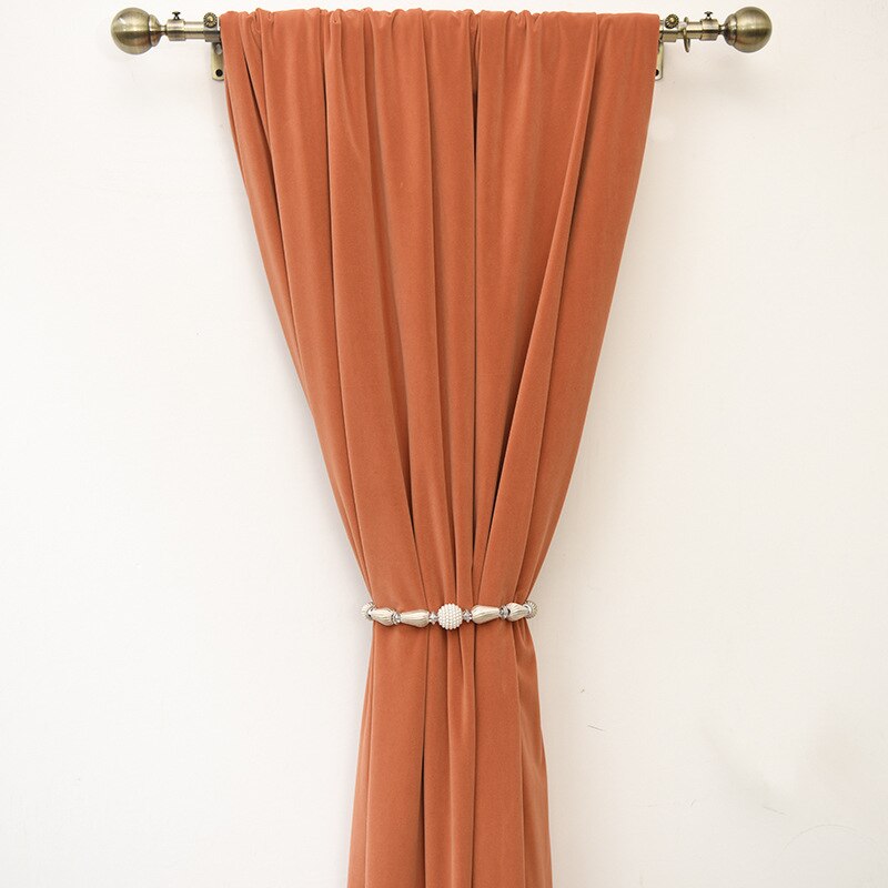 Anyhouz 500cm Brown High Quality Modern Wool Velvet Blackout Curtains for Living Room Bedroom Dining Luxury Window Drape-Curtains & Drapes-PEROZ Accessories