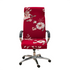 Anyhouz Office Chair Cover Red Floral Medium Non-Slip Rotating Seat Case Universal Armrest Chair Protector-Chair Cover-PEROZ Accessories