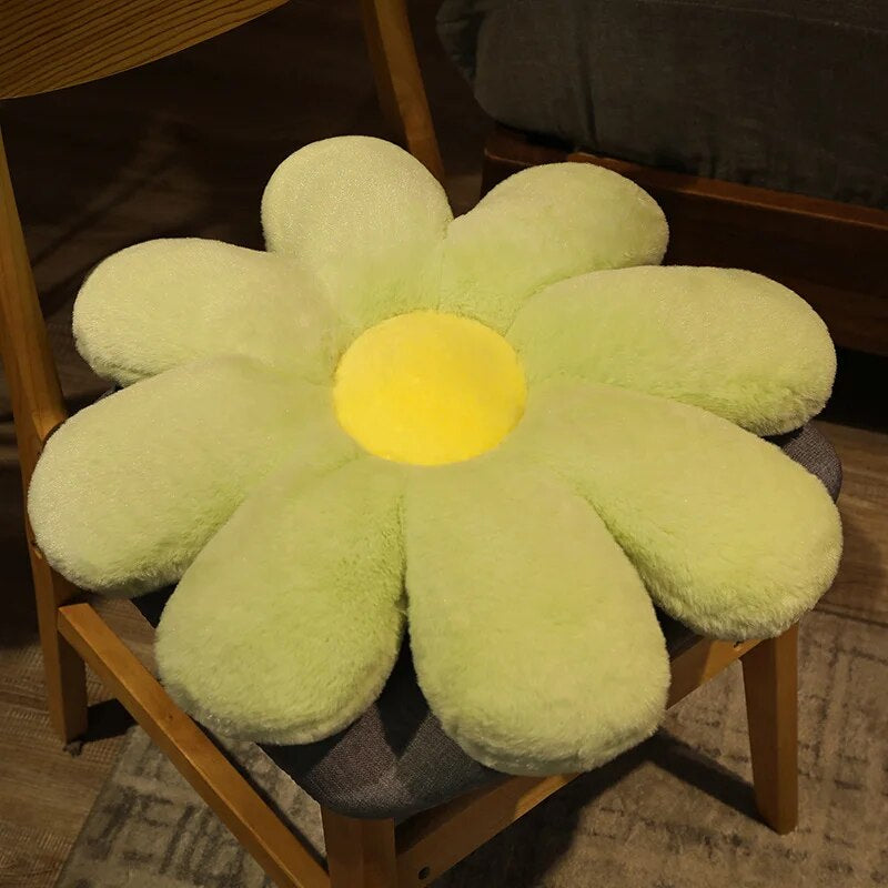 Anyhouz Plush Pillow Green Flower Shape Stuffed Soft Pillow Seat Cushion Room Decor 50cm-Pillow-PEROZ Accessories