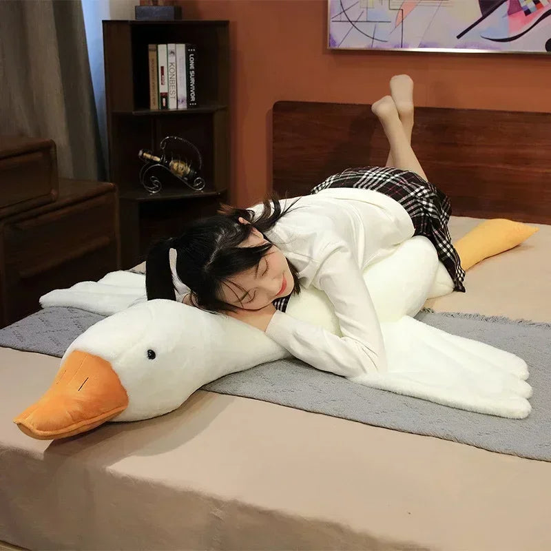 Anyhouz Side Sleep Body Pillow Cute Huge White Goose Stuffed Animal Sleeping Pillow 50CM-Sleeping Pillow-PEROZ Accessories