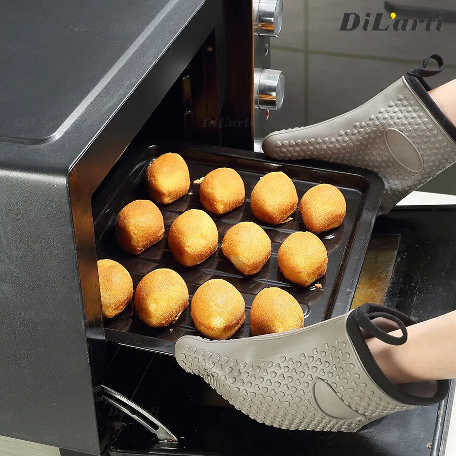 Anygleam Insulation Gloves Silicone Kitchen Accessories with Inner Cotton Heat Resistant Tool Kit Kitchenware for Cooking and Baking-PEROZ Accessories