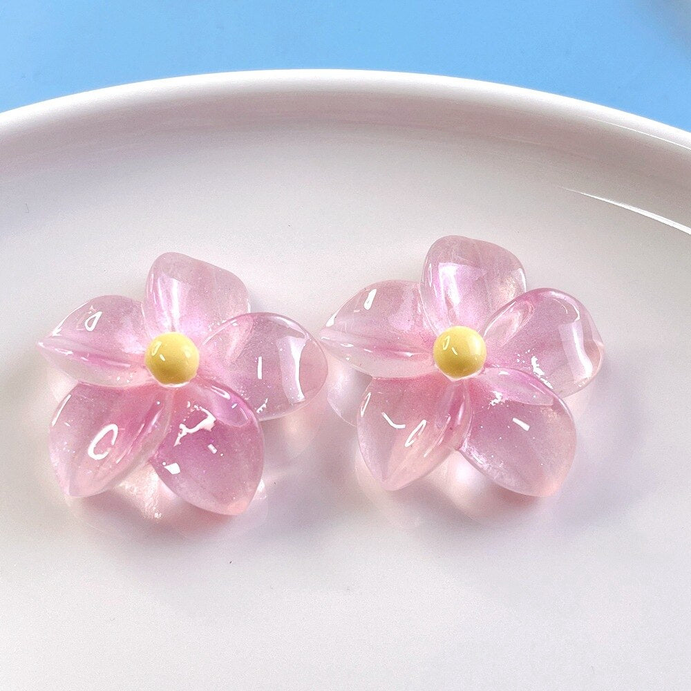 Anykidz 5pcs Crystal Flower Design Shoe Charm Accessories Jeans Clogs Pendant Pin Designer Ornament Jibbitz for Crocs-Shoe Charms-PEROZ Accessories