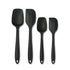 Anygleam Silicone Black Seamless Spatula 4 Set Kitchen Accessories Baking Utensil Kit Bread Cake Mixing Tools Cooking Scraper Heat Resistant-Spatula and Shovel-PEROZ Accessories