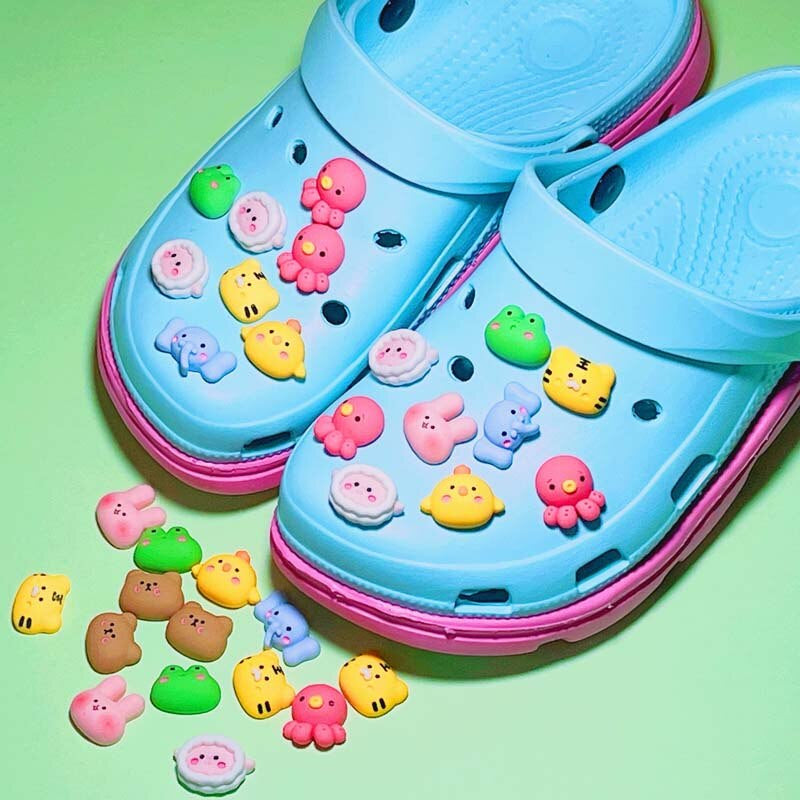Anykidz 9pcs Animal Design Shoe Charm Accessories Jeans Clogs Pendant Pin Designer Ornament Jibbitz for Crocs-Shoe Charms-PEROZ Accessories