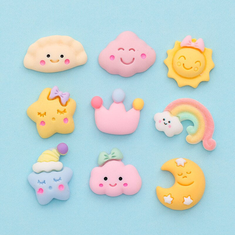 Anykidz 8pcs Weather Design Shoe Charm Accessories Jeans Clogs Pendant Pin Designer Ornament Jibbitz for Crocs-Shoe Charms-PEROZ Accessories