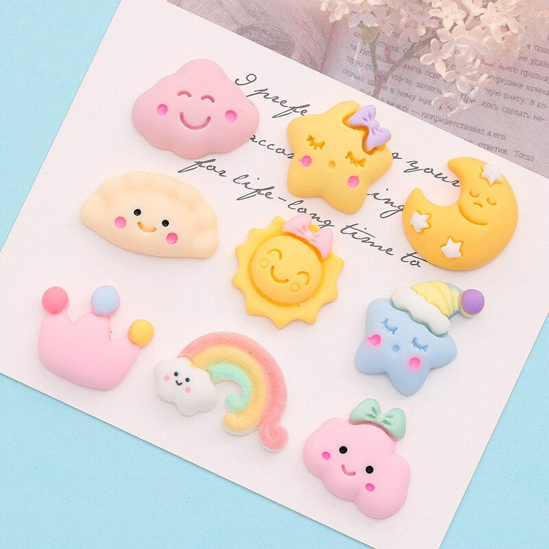 Anykidz 8pcs Weather Design Shoe Charm Accessories Jeans Clogs Pendant Pin Designer Ornament Jibbitz for Crocs-Shoe Charms-PEROZ Accessories