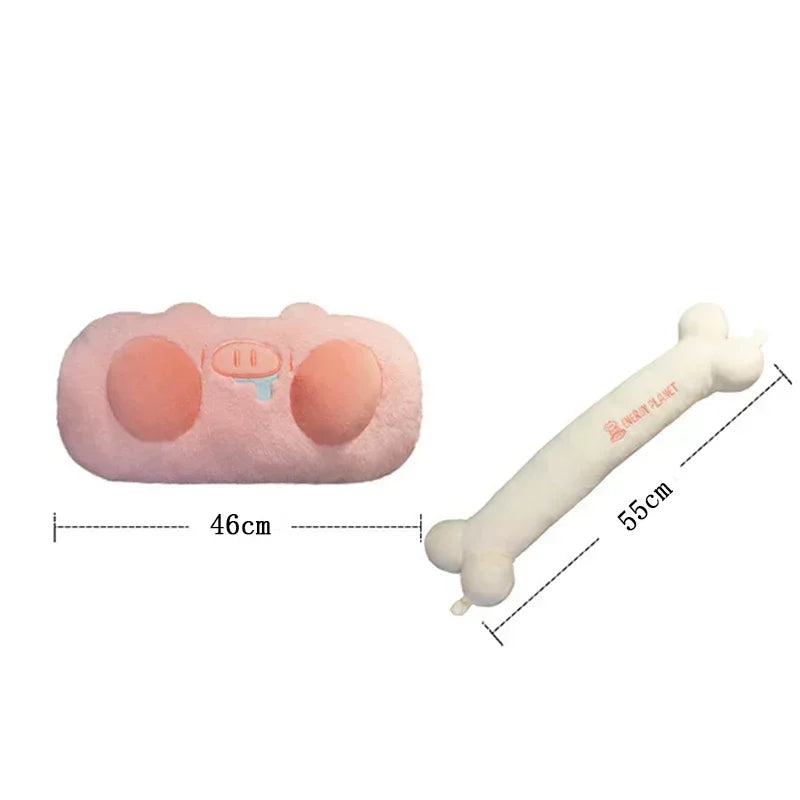 Anyhouz U-shaped Pillow Lovely Blue Pig and Bone for Travel Pillow Warm-handed and Throw Pillows-Sleeping Pillow-PEROZ Accessories