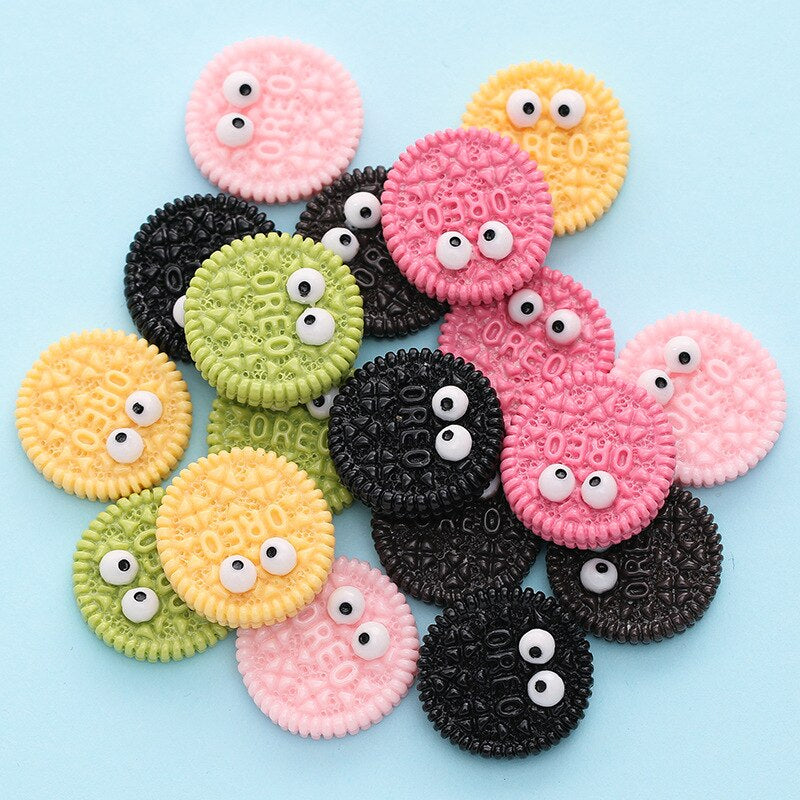 Anykidz 6pcs Oreo Cookie Design Shoe Charm Accessories Jeans Clogs Pendant Pin Designer Ornament Jibbitz for Crocs-Shoe Charms-PEROZ Accessories