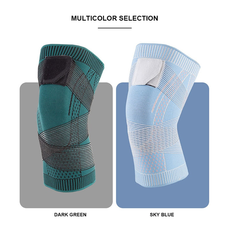 Anyfit 1PC Sports Kneepad 15cm Green Elastic Fitness Gear Knee Cushioning Padding Equipment Brace Protector-Exercise & Fitness-PEROZ Accessories