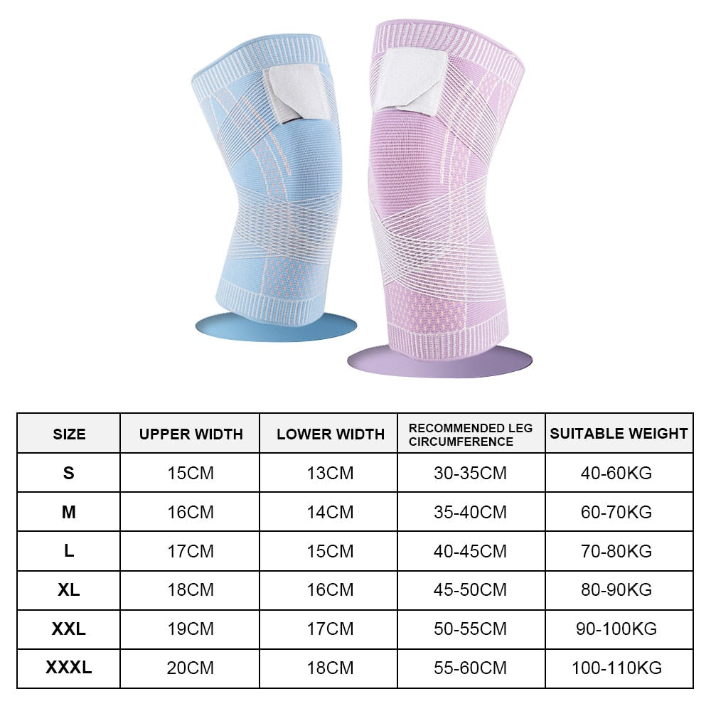 Anyfit 1PC Sports Kneepad 15cm Pink Elastic Fitness Gear Knee Cushioning Padding Equipment Brace Protector-Exercise & Fitness-PEROZ Accessories
