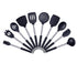 Anygleam Kitchen Utensils Non-stick Black/ Silver 10 Set Cooking Tool Accessories Heat Resistant Kitchenware-Spatula and Shovel-PEROZ Accessories