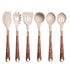 Anygleam Kitchen Utensils Non-stick Brown 6 Set Gold Plated Handle with Support Point Cooking Tool Accessories Heat Resistant Kitchenware-Spatula and Shovel-PEROZ Accessories