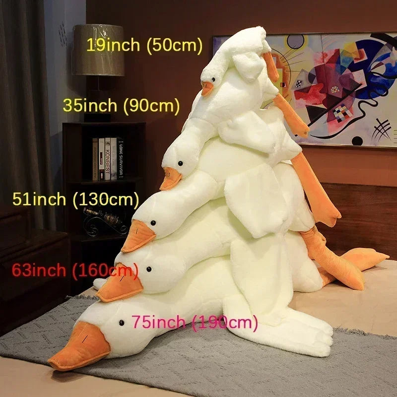Anyhouz Side Sleep Body Pillow Cute Huge White Goose Stuffed Animal Sleeping Pillow 50CM-Sleeping Pillow-PEROZ Accessories