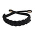 Anyhouz Curtain Tie Black Holder Cilp Handwork White Woven Cotton Magnet Curtain Tieback Buckle Accessories-Curtain Tie-PEROZ Accessories