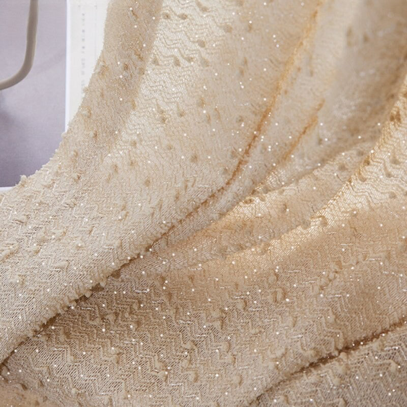Anyhouz 150cm Curtains Beige Modern Luxury Retro Style Texture for Living Room Bedroom Dining Fashion Decor-Curtains & Drapes-PEROZ Accessories