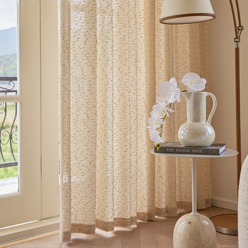 Anyhouz 250cm Curtains Beige Modern Luxury Retro Style Texture for Living Room Bedroom Dining Fashion Decor-Curtains & Drapes-PEROZ Accessories