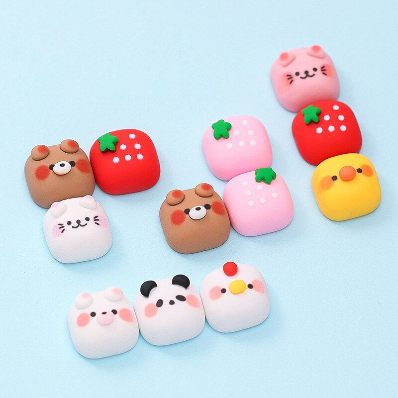 Anykidz 9pcs Square Animal Head Design Shoe Charm Accessories Jeans Clogs Pendant Pin Designer Ornament Jibbitz for Crocs-Shoe Charms-PEROZ Accessories