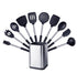 Anygleam Kitchen Utensils Non-stick Black/ Silver 10 Set Cooking Tool with Storage Box Accessories Heat Resistant Kitchenware-Spatula and Shovel-PEROZ Accessories