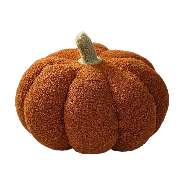 Anyhouz Throw Pillows Brown Lamb Fleece Pumpkin Plush Toys for Home Decor Throw Pillow Living Room Bedroom 28cm-Sleeping Pillow-PEROZ Accessories