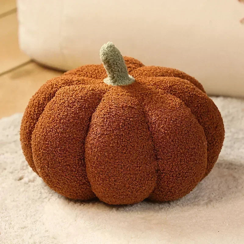 Anyhouz Throw Pillows Brown Lamb Fleece Pumpkin Plush Toys for Home Decor Throw Pillow Living Room Bedroom 28cm-Sleeping Pillow-PEROZ Accessories