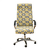 Anyhouz Office Chair Cover Light Yellow Pattern Large Non-Slip Rotating Seat Case Universal Armrest Chair Protector-Chair Cover-PEROZ Accessories