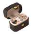 Anyhouz Jewelry Storage Mini Ring Box Portable 2pc Black Organizer Display Travel Simple Mini Gift Case Boxes Leather Earring Necklace Holder-Jewellery Holders & Organisers-PEROZ Accessories
