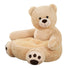 Anykidz Sofa Beige Bear Skin/ Cover Only No Filling Inside Animal Shape Stuffed Soft Sofa Seat Cushion Room Decor for Kids-Kids Sofa-PEROZ Accessories