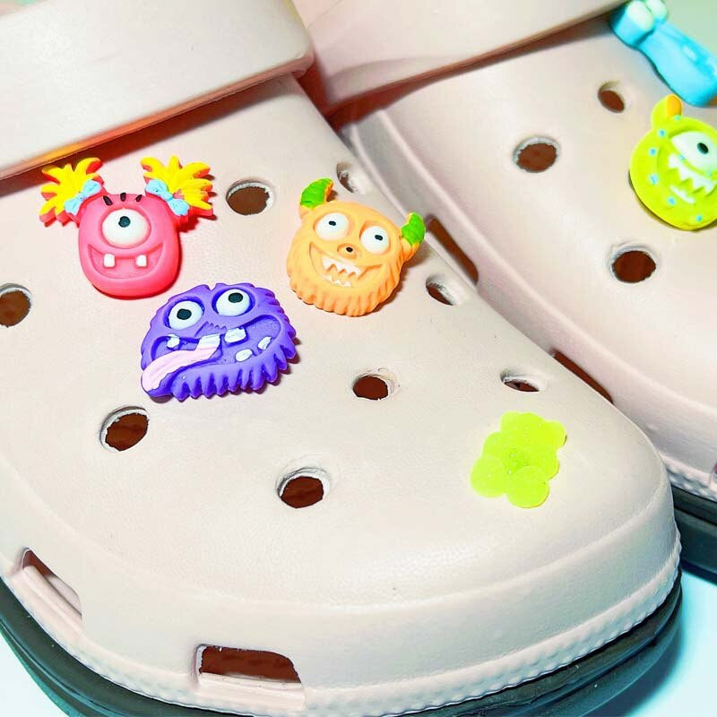 Anykidz 5pcs Little Monster Design Shoe Charm Accessories Jeans Clogs Pendant Pin Designer Ornament Jibbitz for Crocs-Shoe Charms-PEROZ Accessories