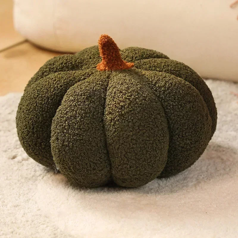 Anyhouz Throw Pillows Forest Green Lamb Fleece Pumpkin Plush Toys for Home Decor Throw Pillow Living Room Bedroom 35cm-Sleeping Pillow-PEROZ Accessories