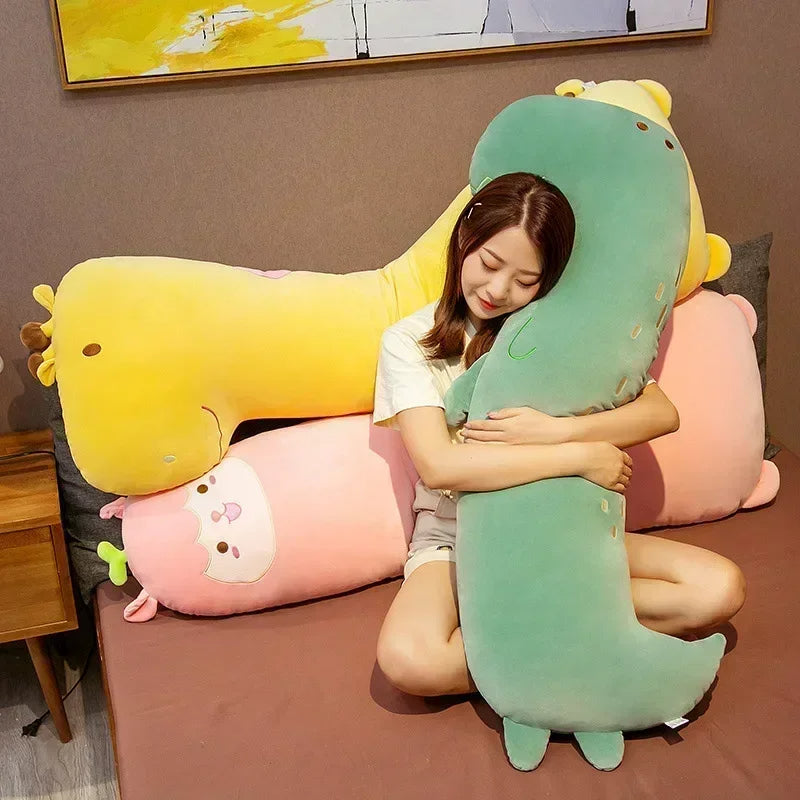 Anyhouz Side Sleeping Body Pillow Pink Lama Lovely Cartoon Animal Soft Cozy Throw Long Pillows 100cm-Sleeping Pillow-PEROZ Accessories