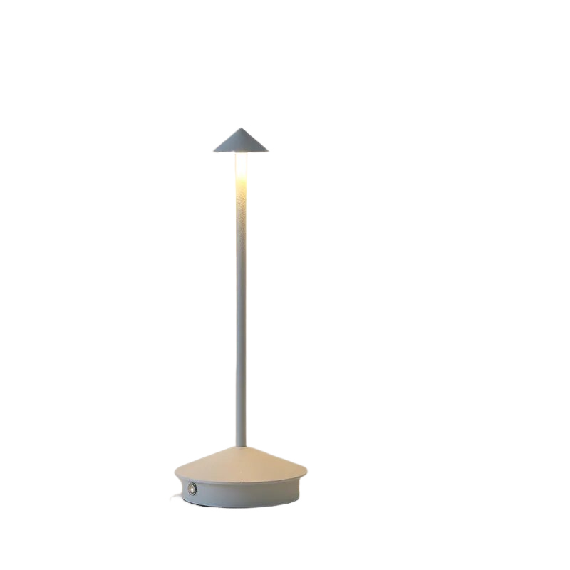 Anyhouz Hotel Lightning Lamp White Type-C Rechargeable Table Lamp Creative Dining Touch Led Decorative Lamp-Table Lamps-PEROZ Accessories