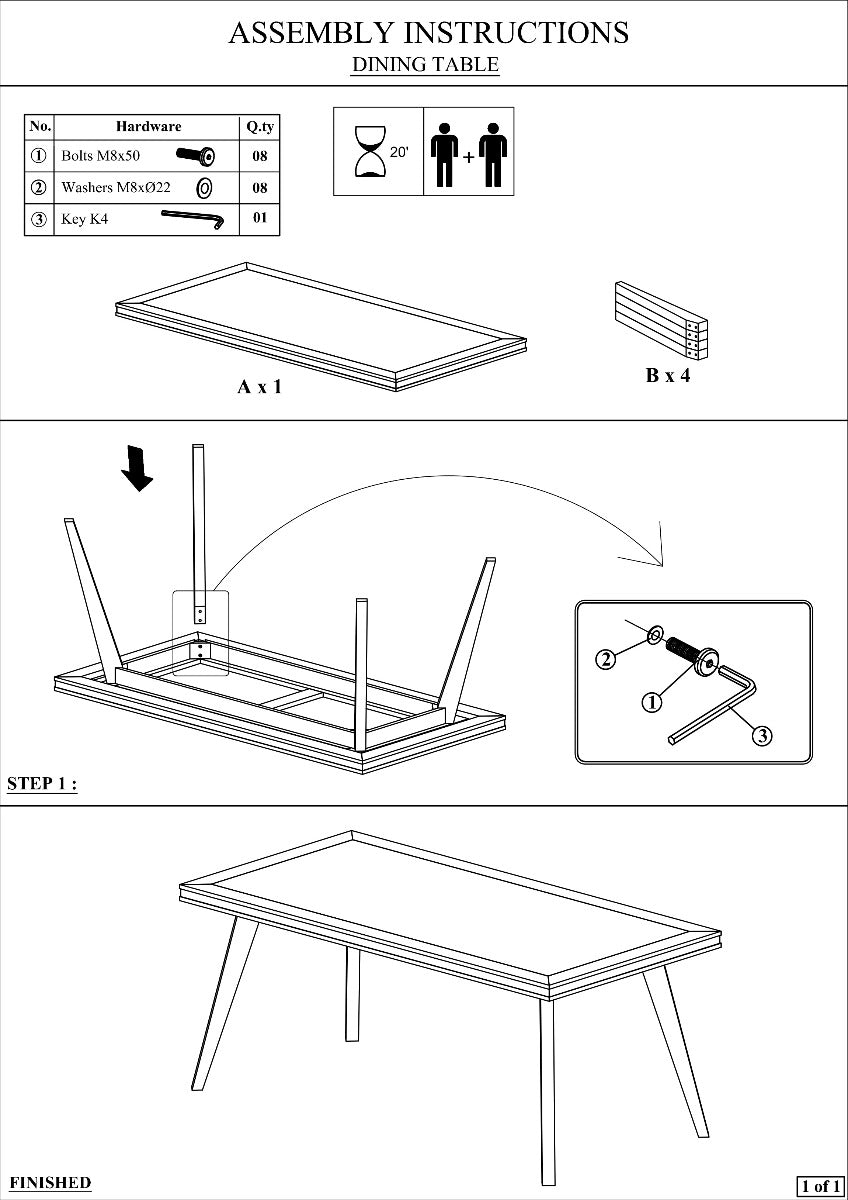 Dining Table 180cm Medium Size Solid Acacia Wooden Frame in Silver Brush Colour-Furniture > Dining-PEROZ Accessories
