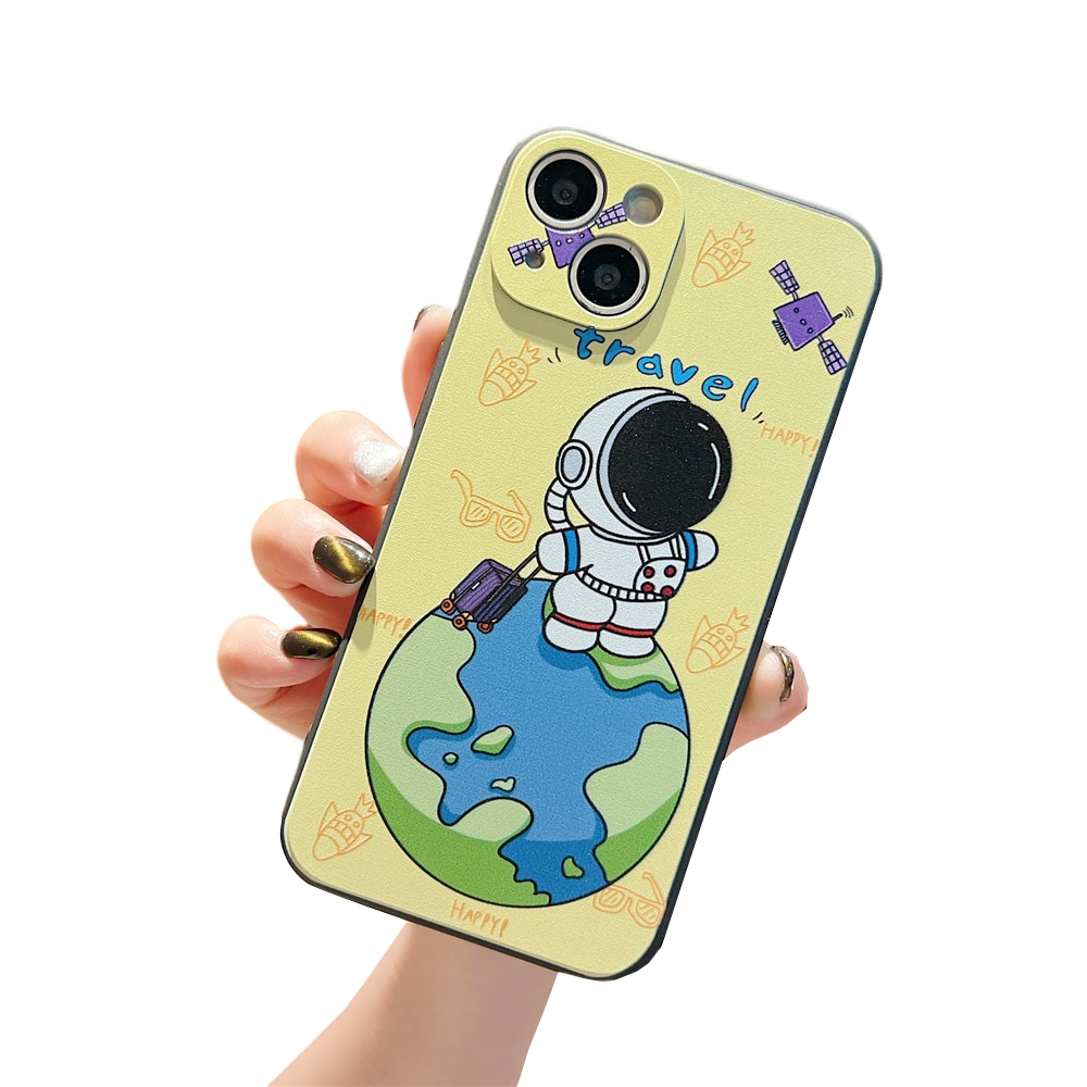 Anymob iPhone Yellow Astronaut Case Cartoon Soft Cover-Mobile Phone Cases-PEROZ Accessories