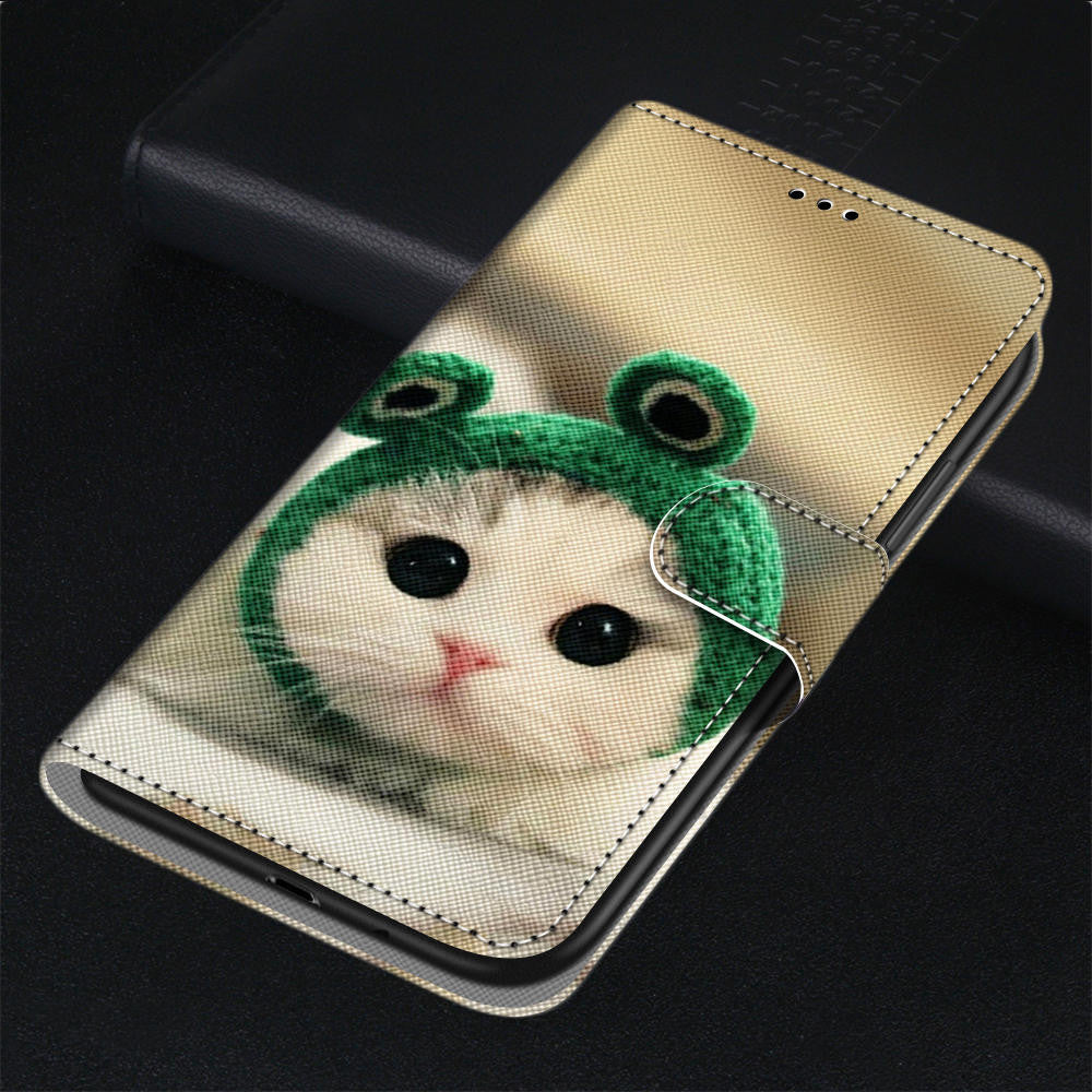 Anymob iPhone Case Fashion Magnetic Flip Cute Little Kitten Painting Leather Cover-Mobile Phone Cases-PEROZ Accessories