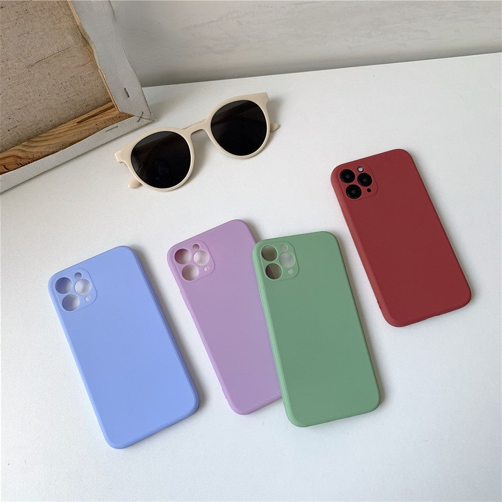 Anymob iPhone Maroon Soft Silicone Phone Cases Candy Colors TPU Back Cover-Mobile Phone Cases-PEROZ Accessories