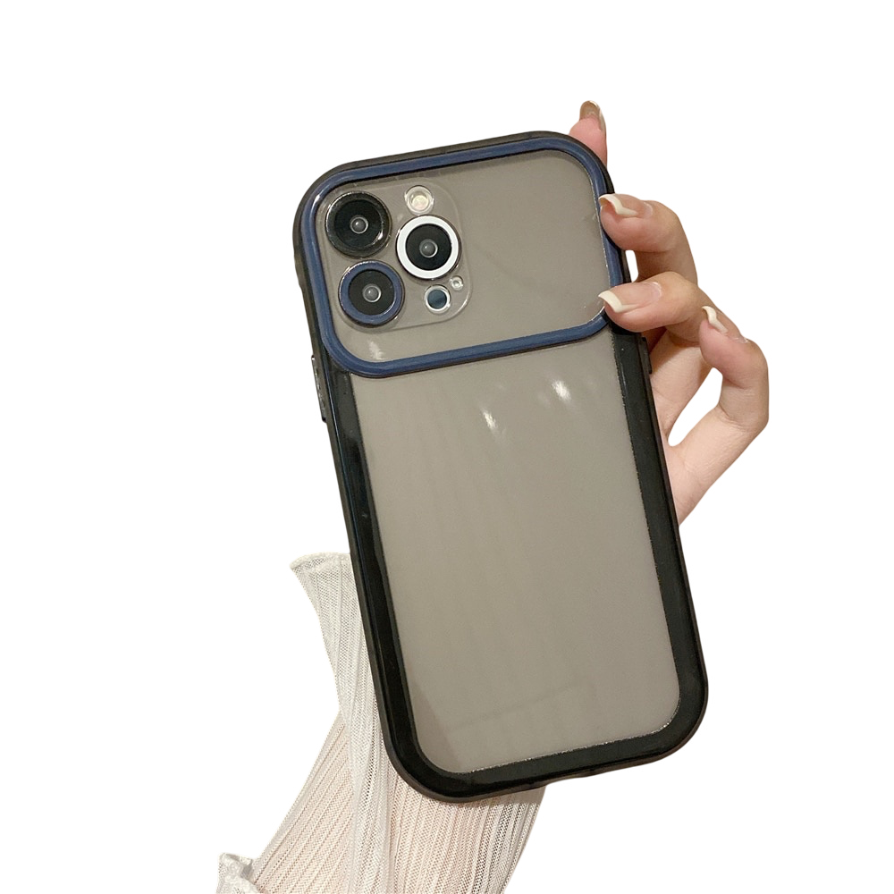 Anymob iPhone Case Black Colorful Bumper Clear Soft Silicone Transparent Lens Protection Cover-Mobile Phone Cases-PEROZ Accessories