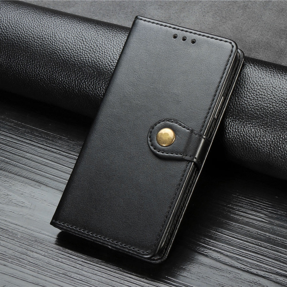 Anymob iPhone Case Black Flip Leather Card slot Wallet Phone Book Style Cover-Mobile Phone Cases-PEROZ Accessories