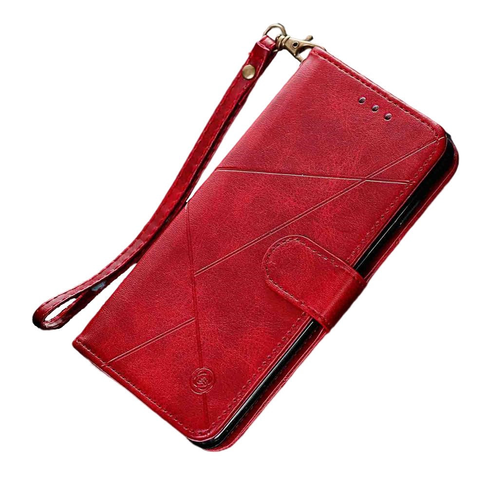 Anymob Samsung Rosy Red Leather Flip Case Wallet Phone Cover Protection-Mobile Phone Cases-PEROZ Accessories