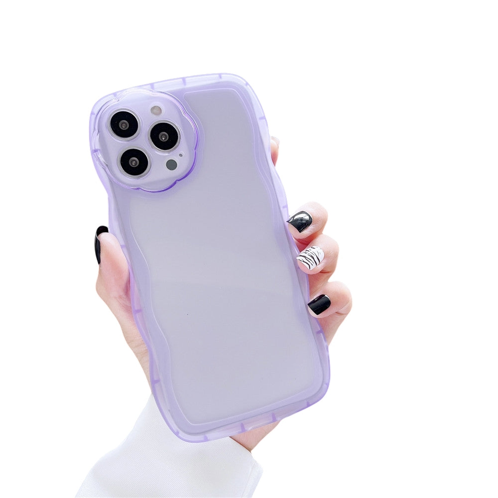 Anymob iPhone Case Purple Curly Wavy Shockproof Bumper Transparent Silicon Cover-Mobile Phone Cases-PEROZ Accessories