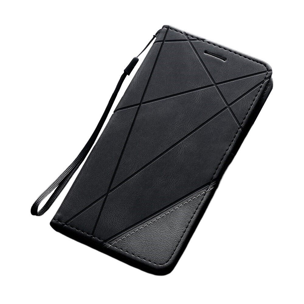 Anymob Samsung Black Flip Case Leather Phone Wallet Cover Protection-Mobile Phone Cases-PEROZ Accessories