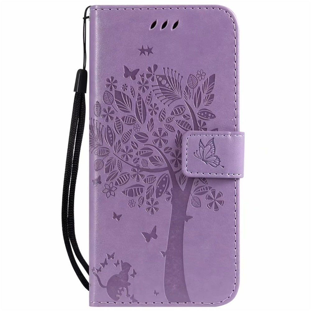 Anymob Huawei Phone Case Black 3D Tree Flip Leather Wallet Cover-PEROZ Accessories