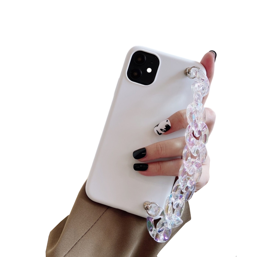 Anymob iPhone White Crystal Bracelet Silicone Case Soft Back Cover-Mobile Phone Cases-PEROZ Accessories